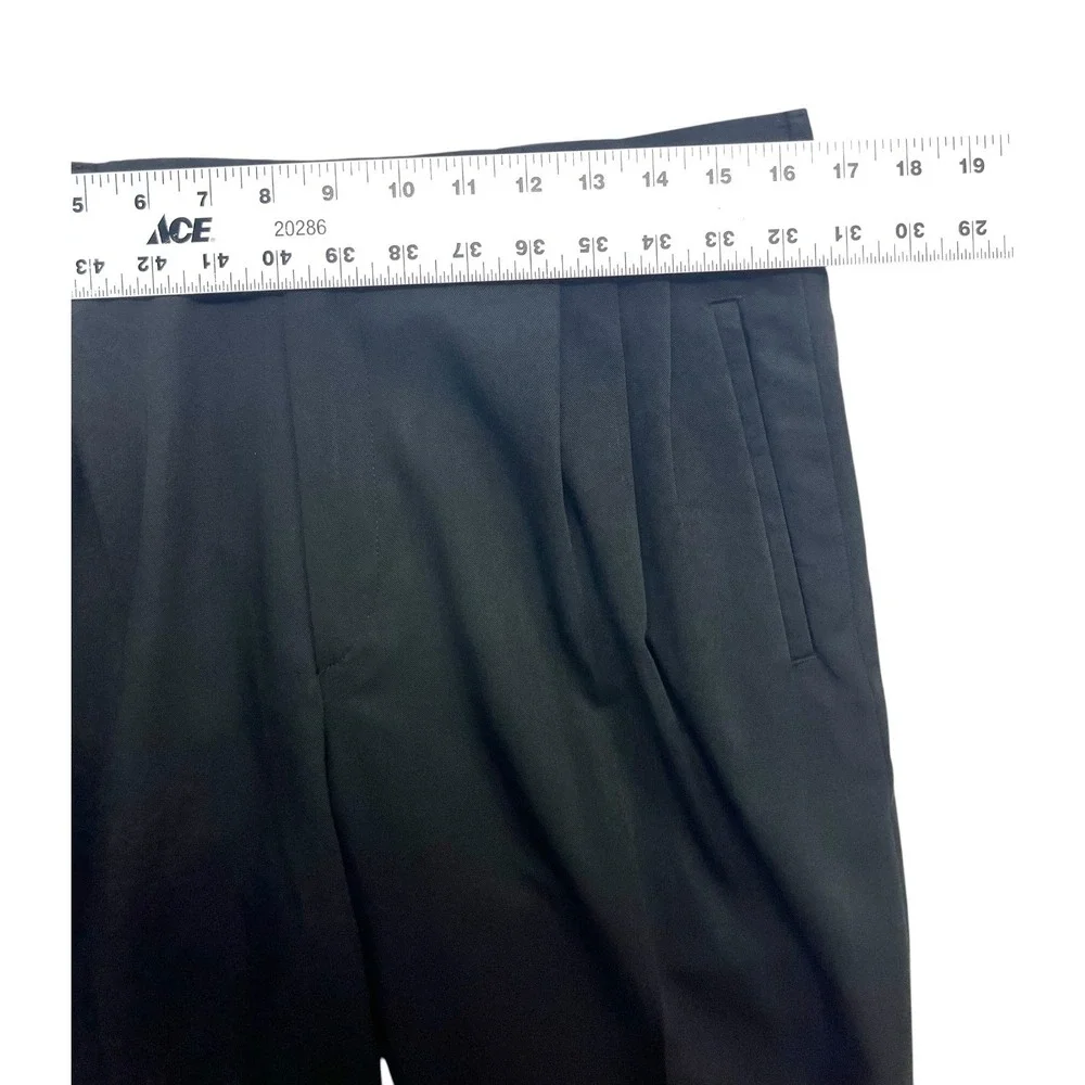vtg 90s Savane 33x30 Charcoal Dress Suit Pants Trousers Pleated High Waisted